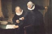REMBRANDT Harmenszoon van Rijn The Shipbuilder and his Wife (mk25) oil painting reproduction